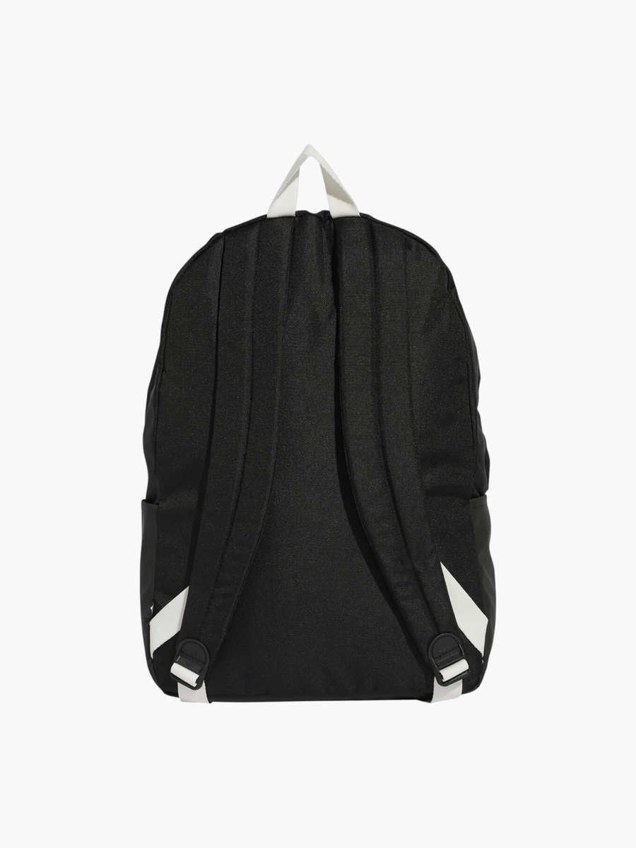 Logo Print School Backpack with Adjustable Straps and Zip Closure