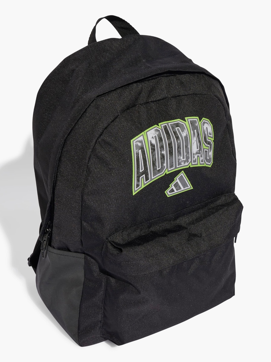 Logo Print Backpack with Adjustable Shoulder Straps