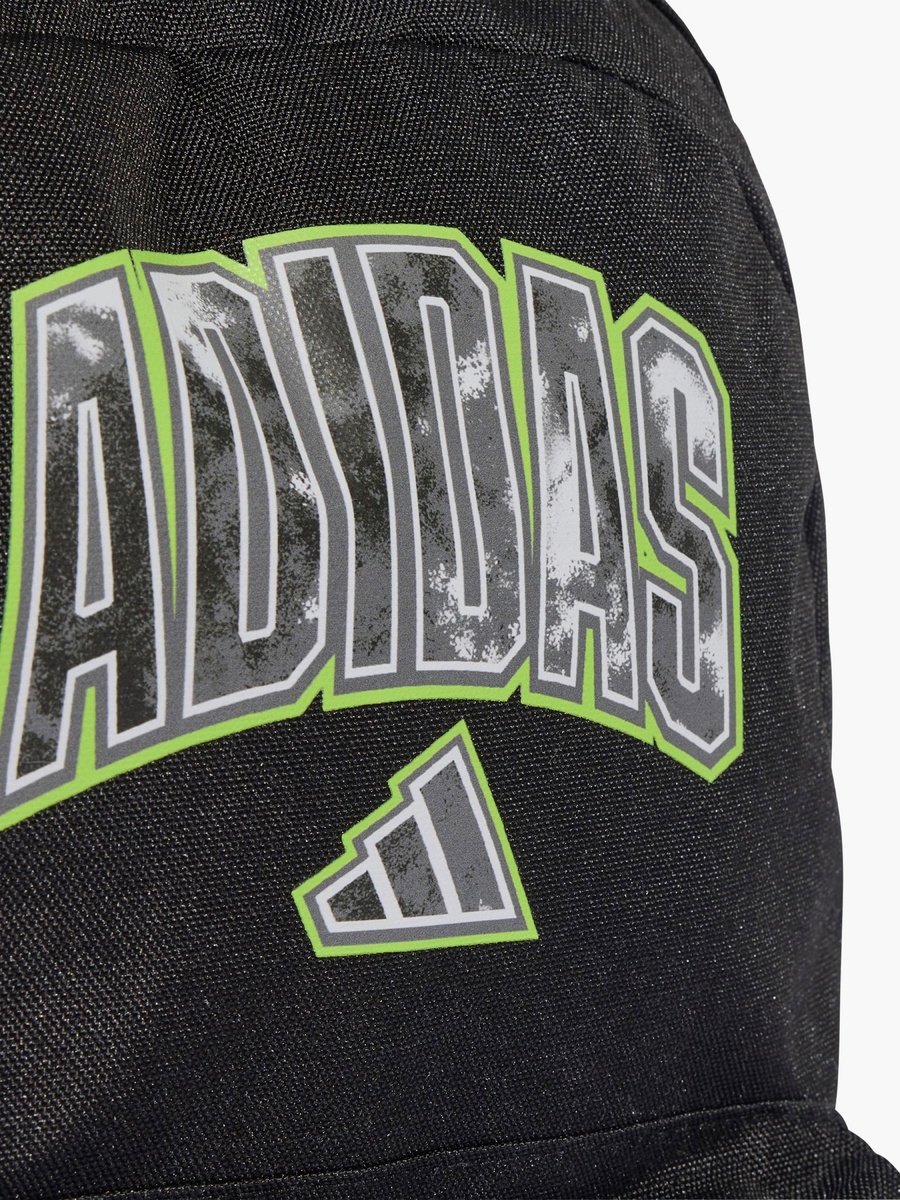 Logo Print Backpack with Adjustable Shoulder Straps