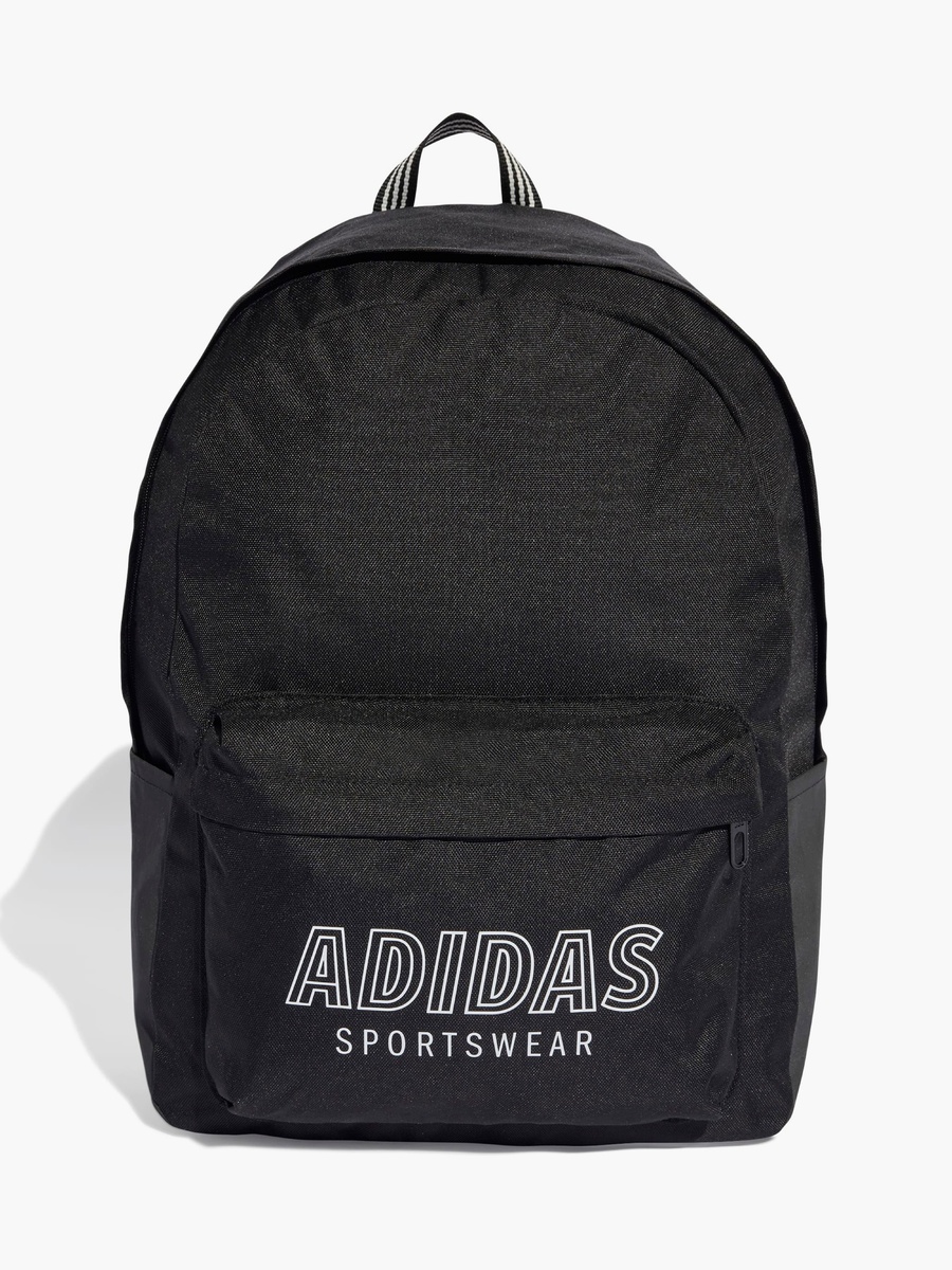 Logo Print School Backpack with Adjustable Shoulder Straps