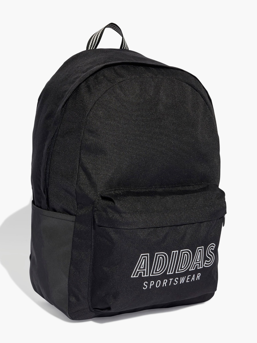 Logo Print School Backpack with Adjustable Shoulder Straps