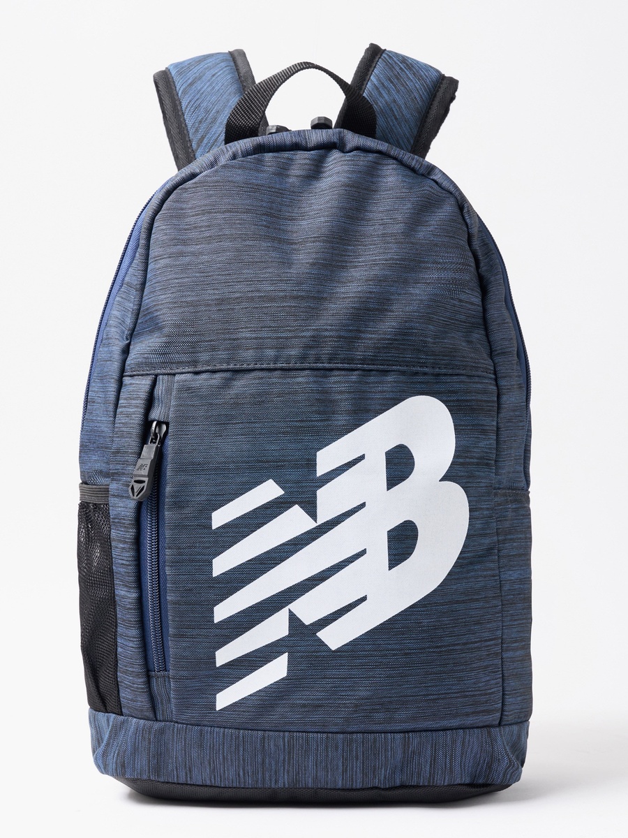 Logo Print School Backpack with Adjustable Straps and Zip Closure - 14x28x43 cm