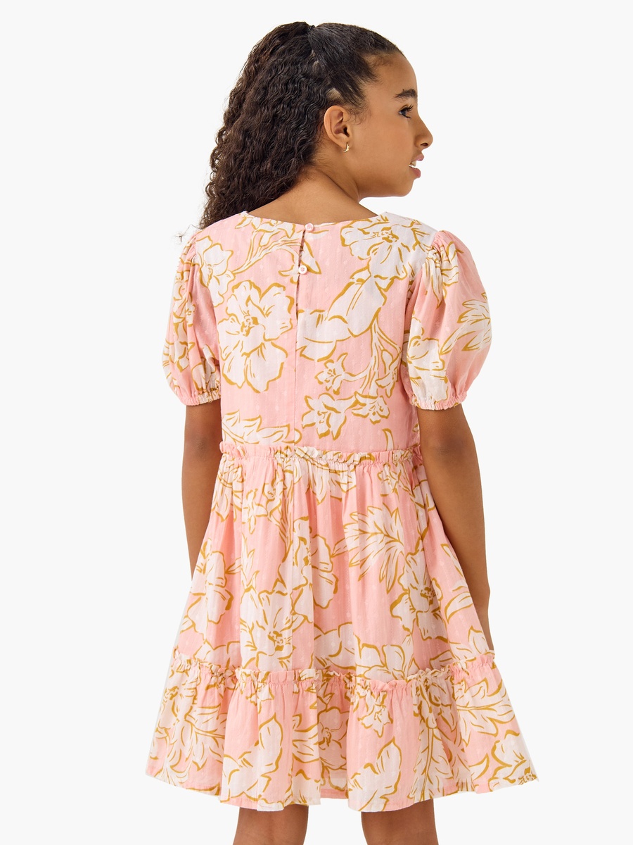 Floral Print Dress with Short Sleeves