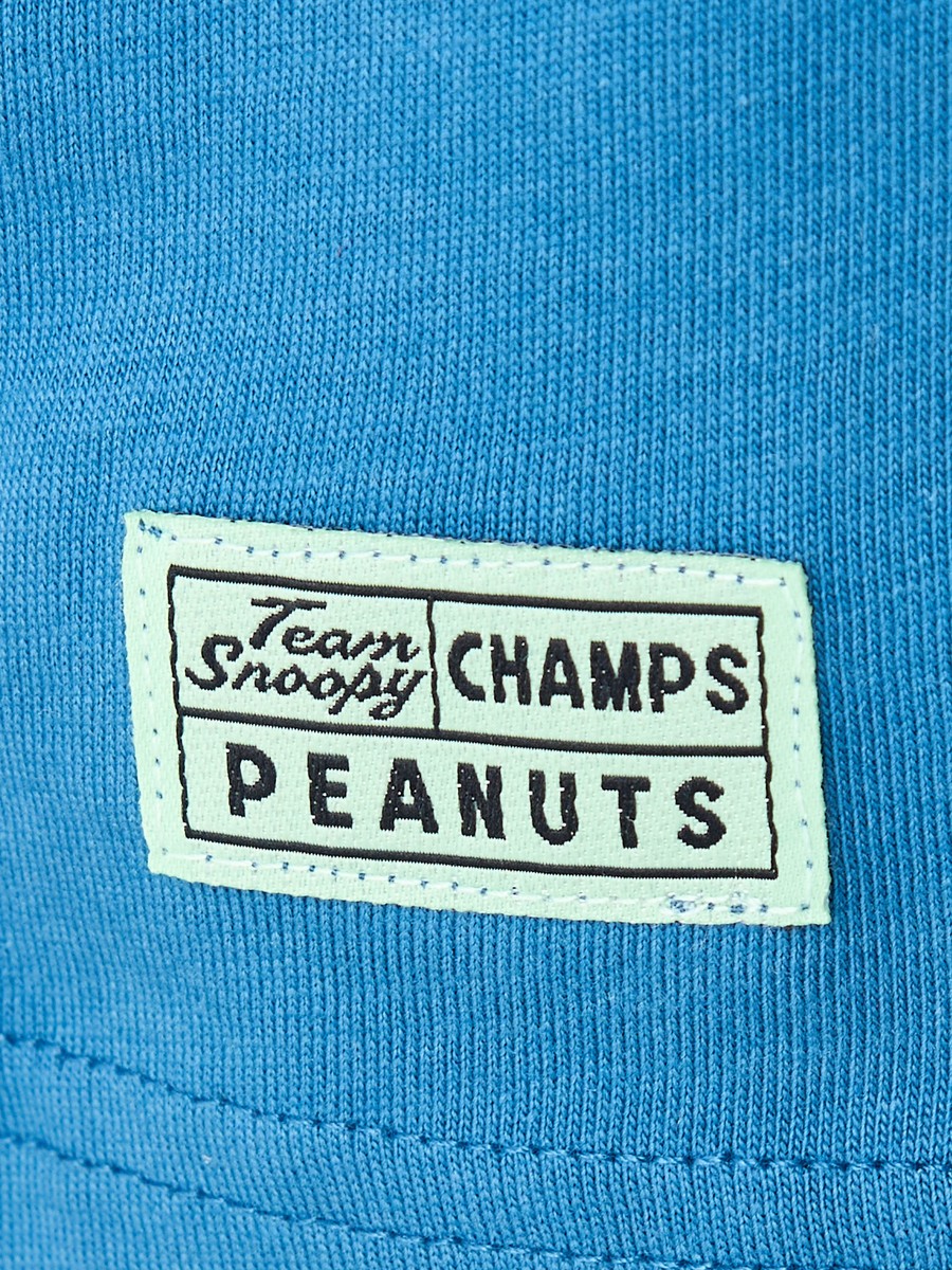 Peanuts Print T-Shirt with Short Sleeves