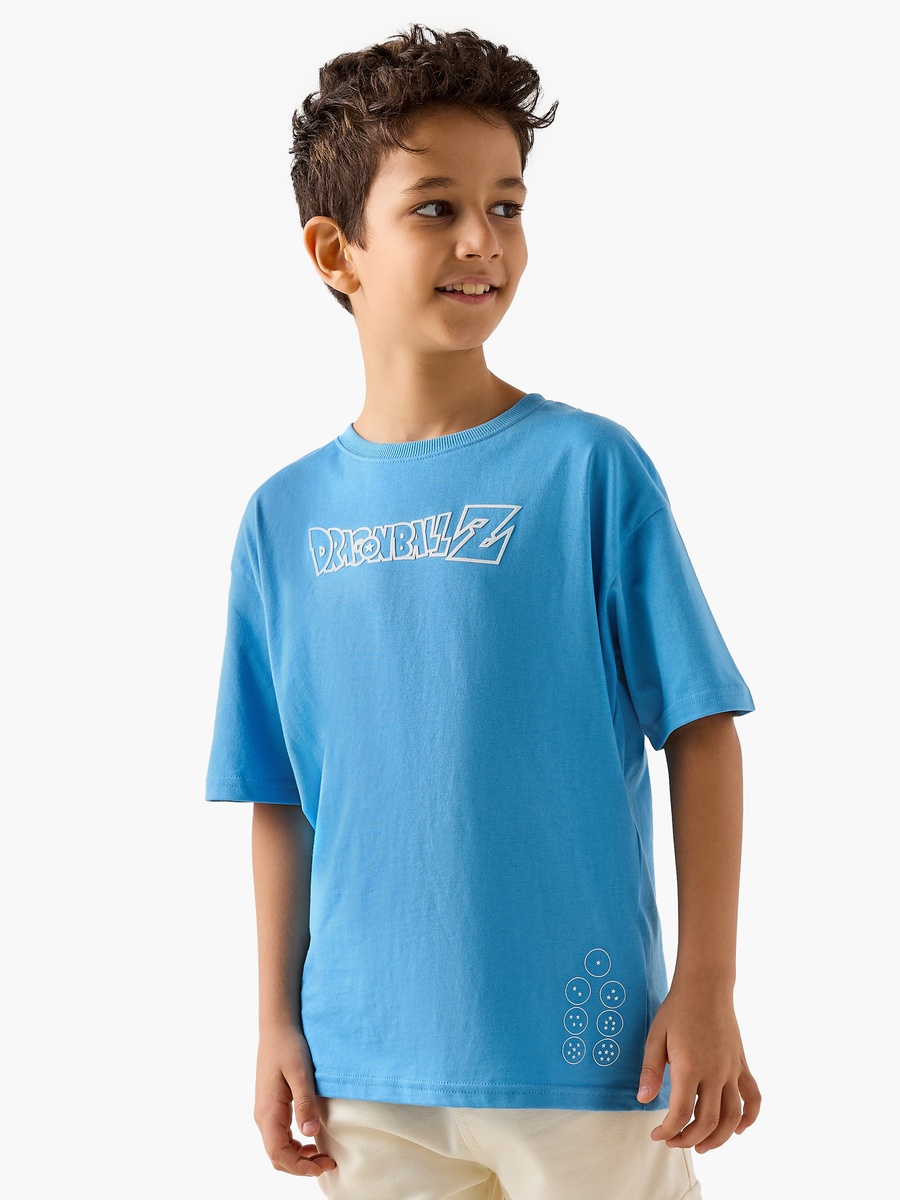 Spacetoon Dragon Ball Z Print T-Shirt with Short Sleeves