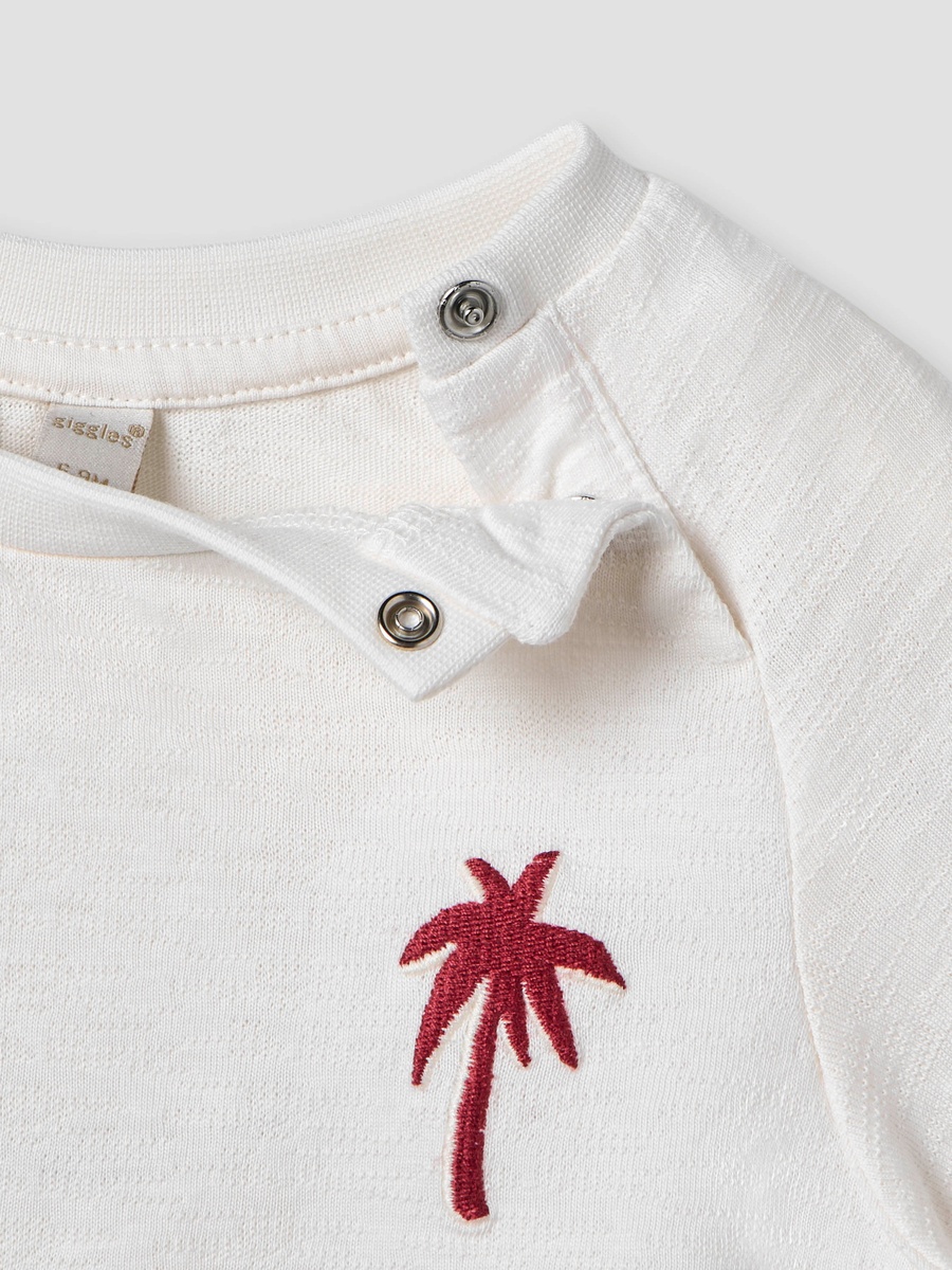 Tropical Print T-Shirt with Short Sleeves