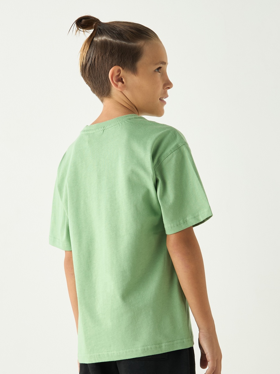 One Piece Print Short Sleeves T-Shirt with Crew Neck