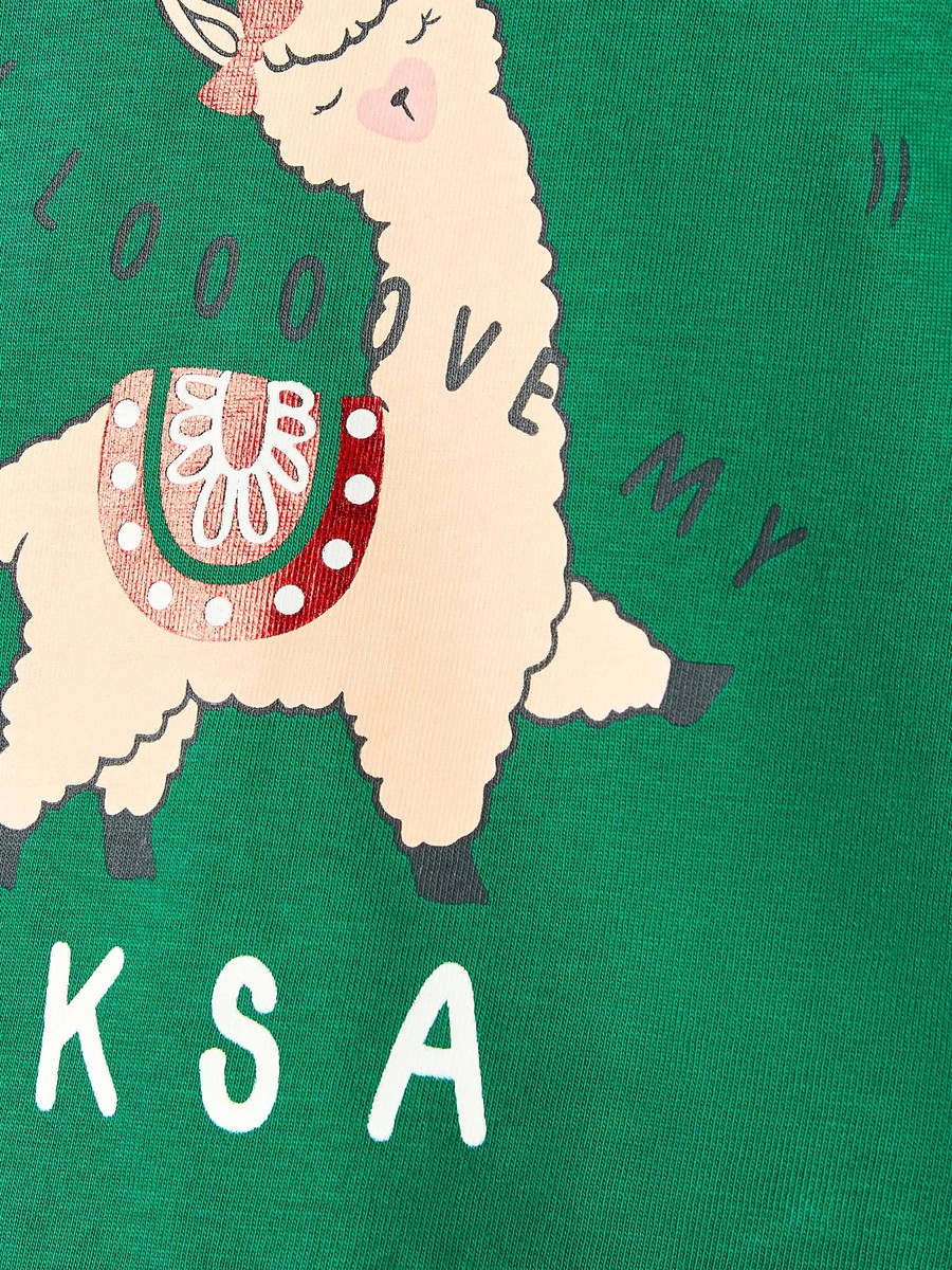 KSA National Day Print T-Shirt with Cap Sleeves