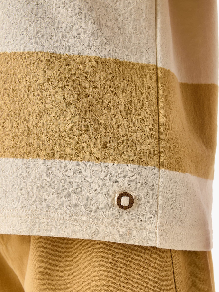 Striped Polo T-Shirt with Short Sleeves