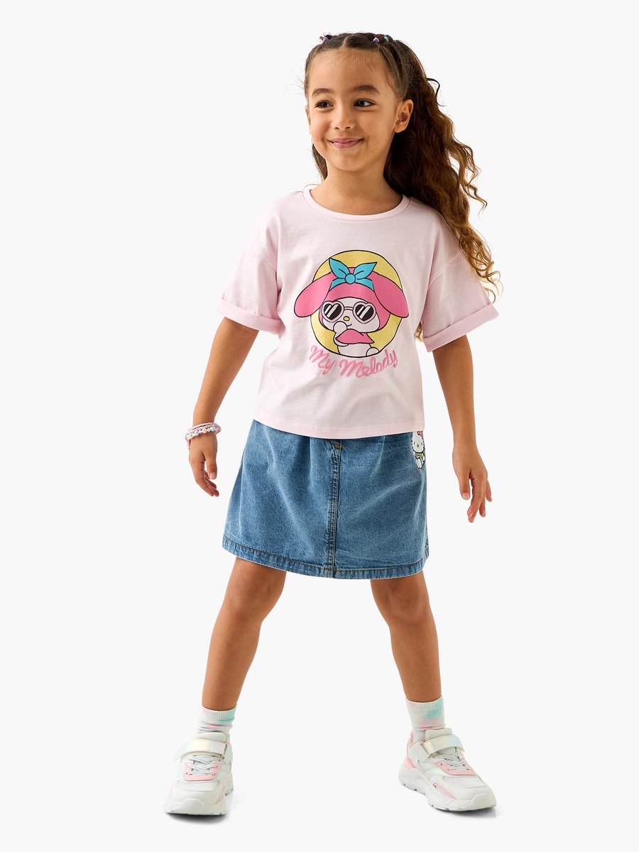 Printed T-Shirt with Short Sleeves - Set of 2
