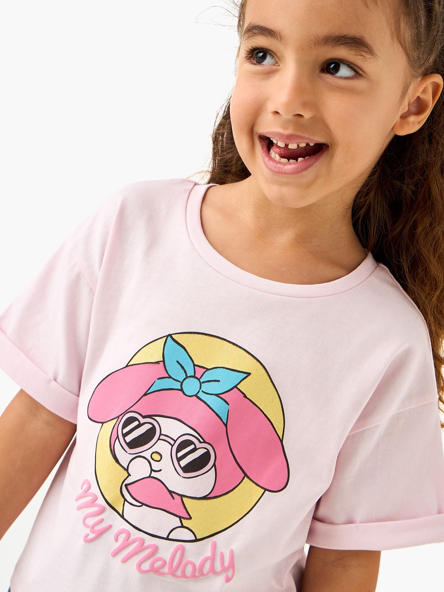 Printed T-Shirt with Short Sleeves - Set of 2