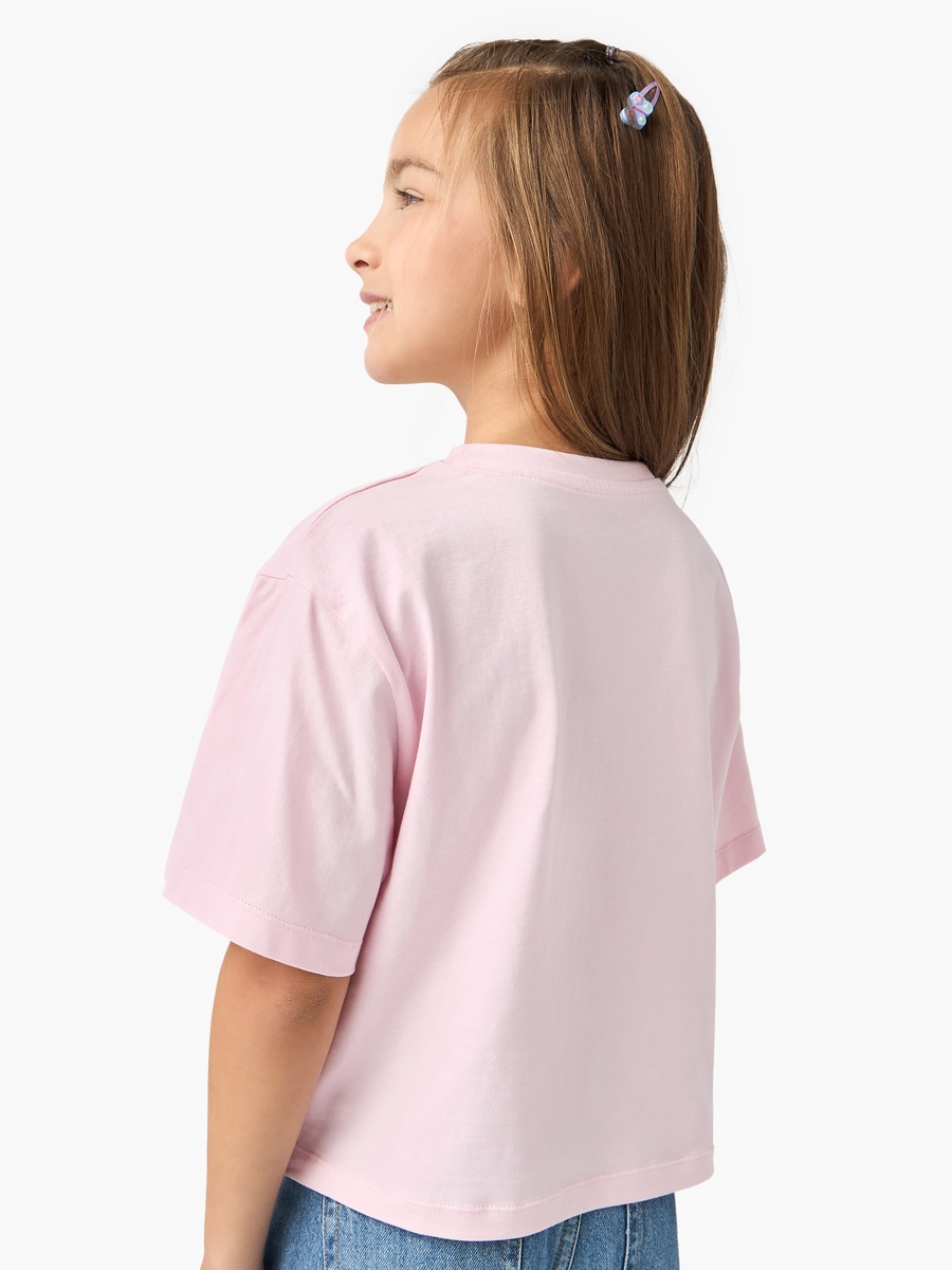 Graphic Print Boxy T-Shirt with Short Sleeves