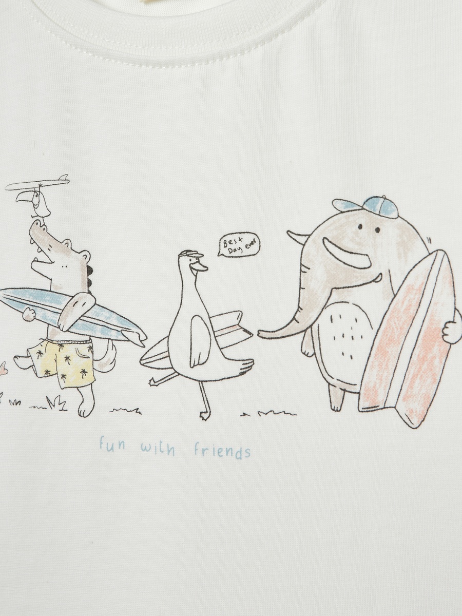 Printed T-Shirt with Short Sleeves