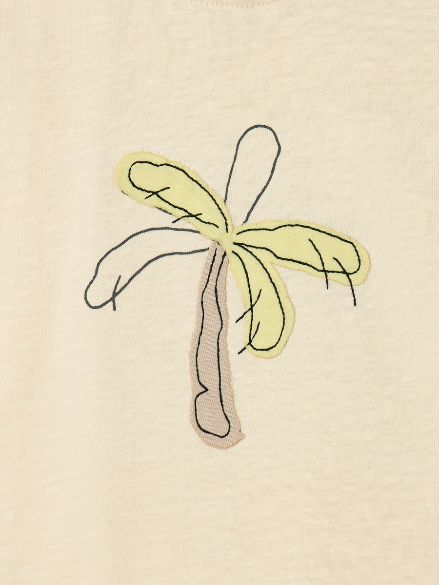 Tree Print T-Shirt with Short Sleeves