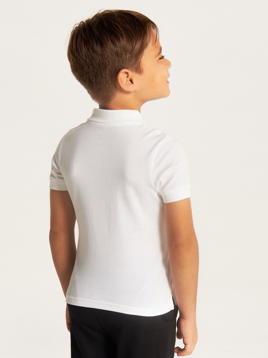 Solid Polo T-Shirt with Short Sleeves