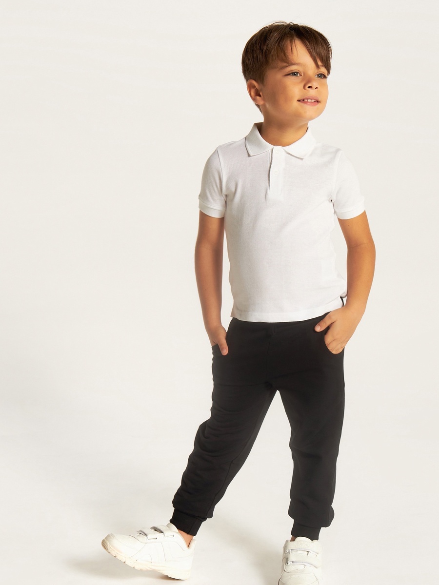 Solid Polo T-Shirt with Short Sleeves