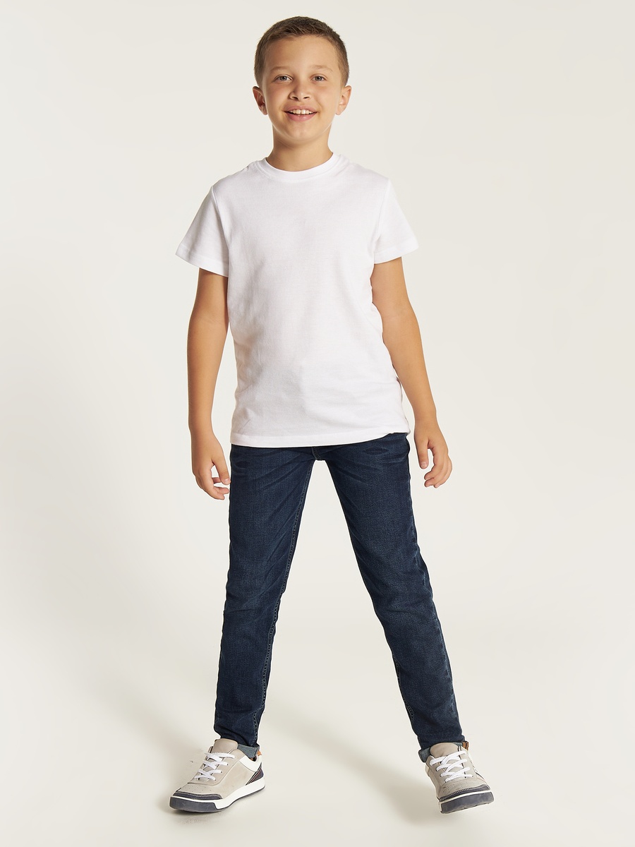 Solid T-Shirt with Crew Neck and Short Sleeves