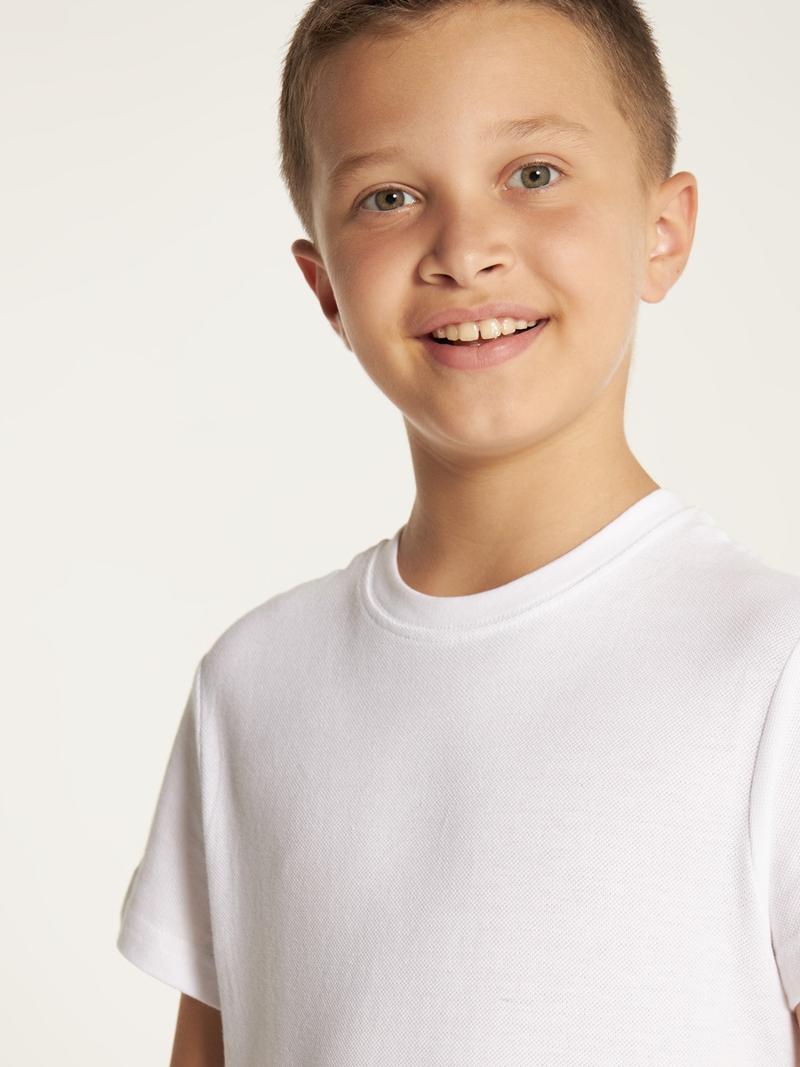 Solid T-Shirt with Crew Neck and Short Sleeves