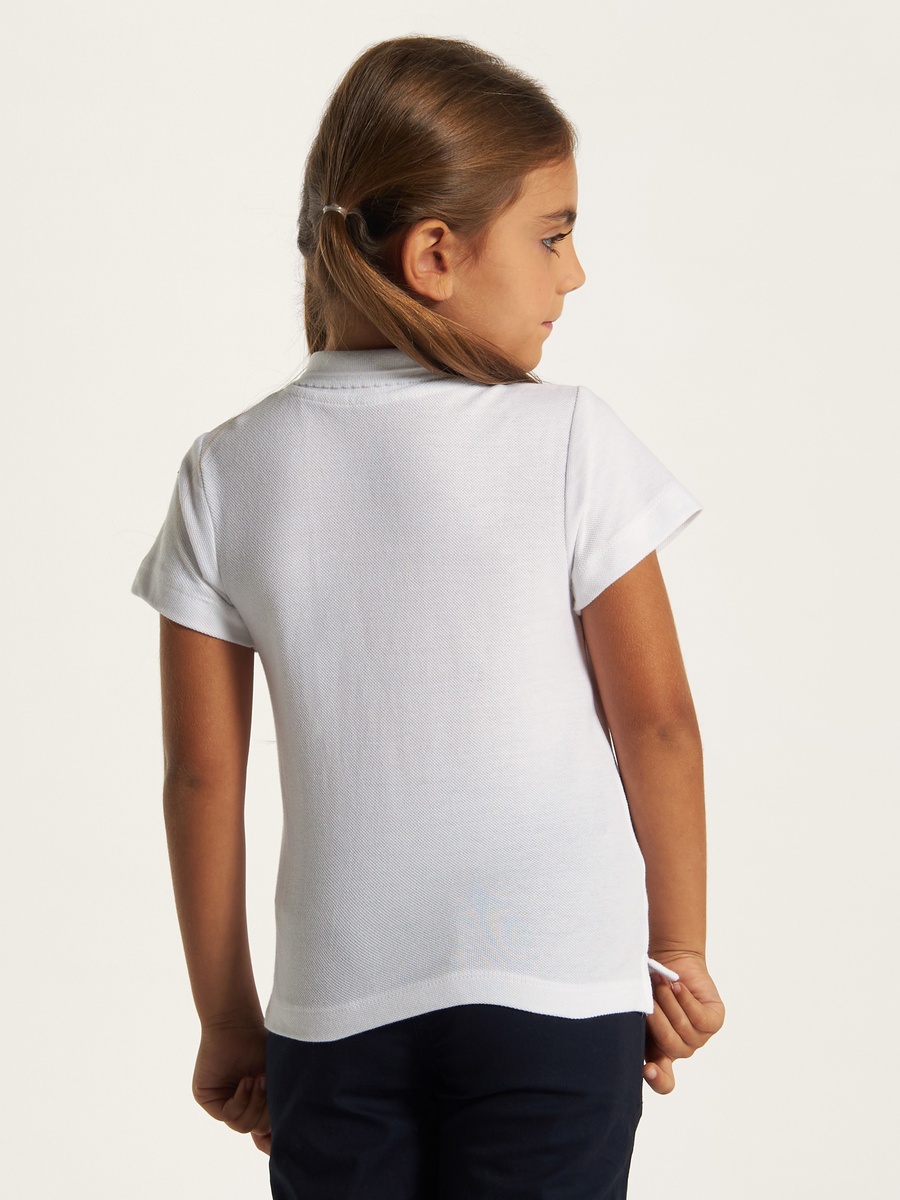 Solid Polo T-Shirt with Short Sleeves