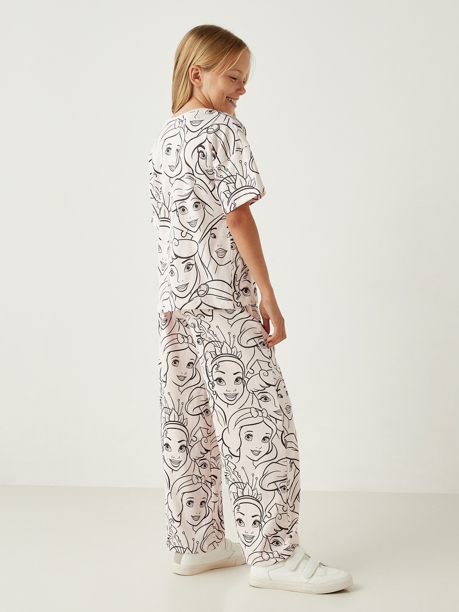 All-Over Princess Print T-Shirt and Pyjama Set