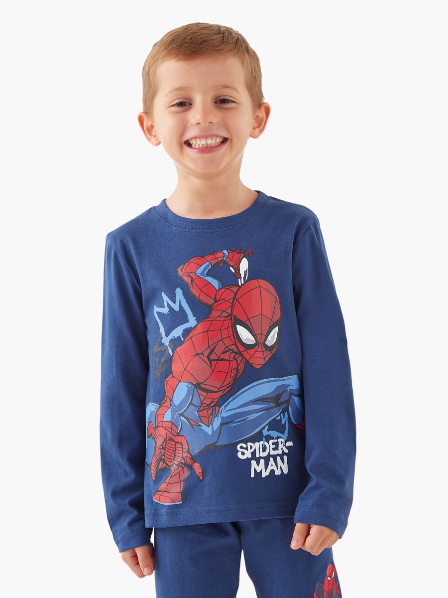 Spider-Man Print T-Shirt and Pyjamas - Set of 2