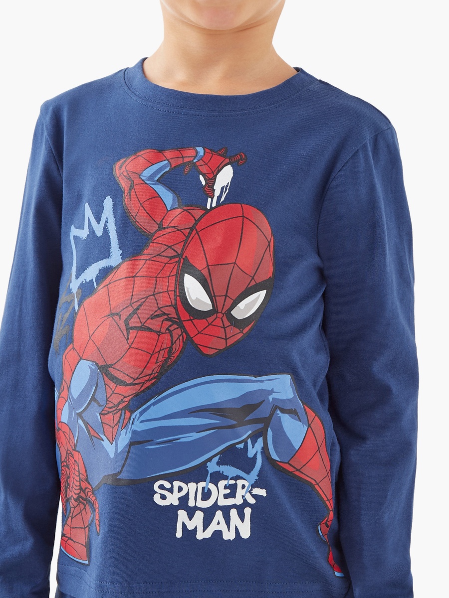Spider-Man Print T-Shirt and Pyjamas - Set of 2
