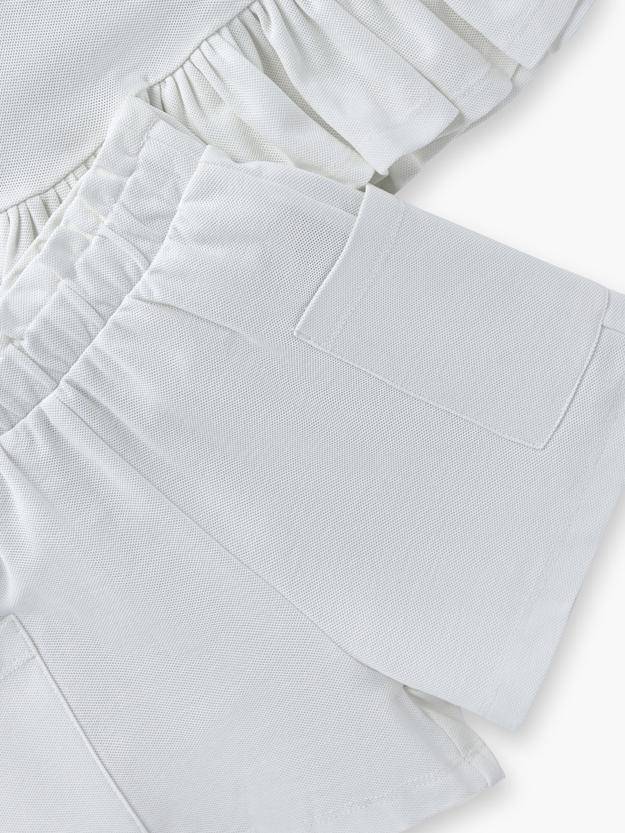 Textured Peplum Top and Shorts Set