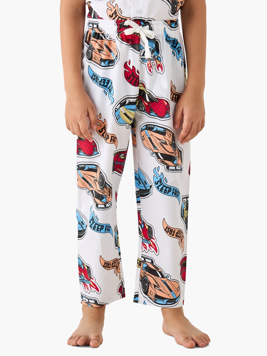 Racer Print Shirt and Pyjama Set
