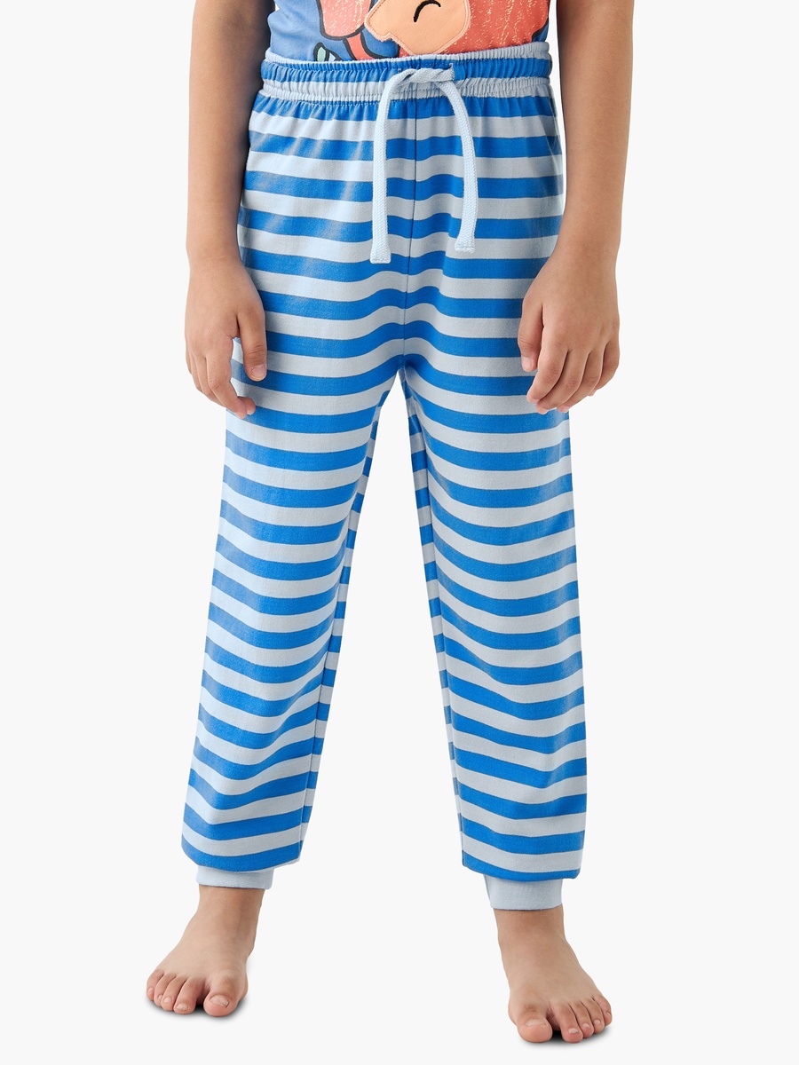 Printed T-Shirt and Striped Pyjama Set