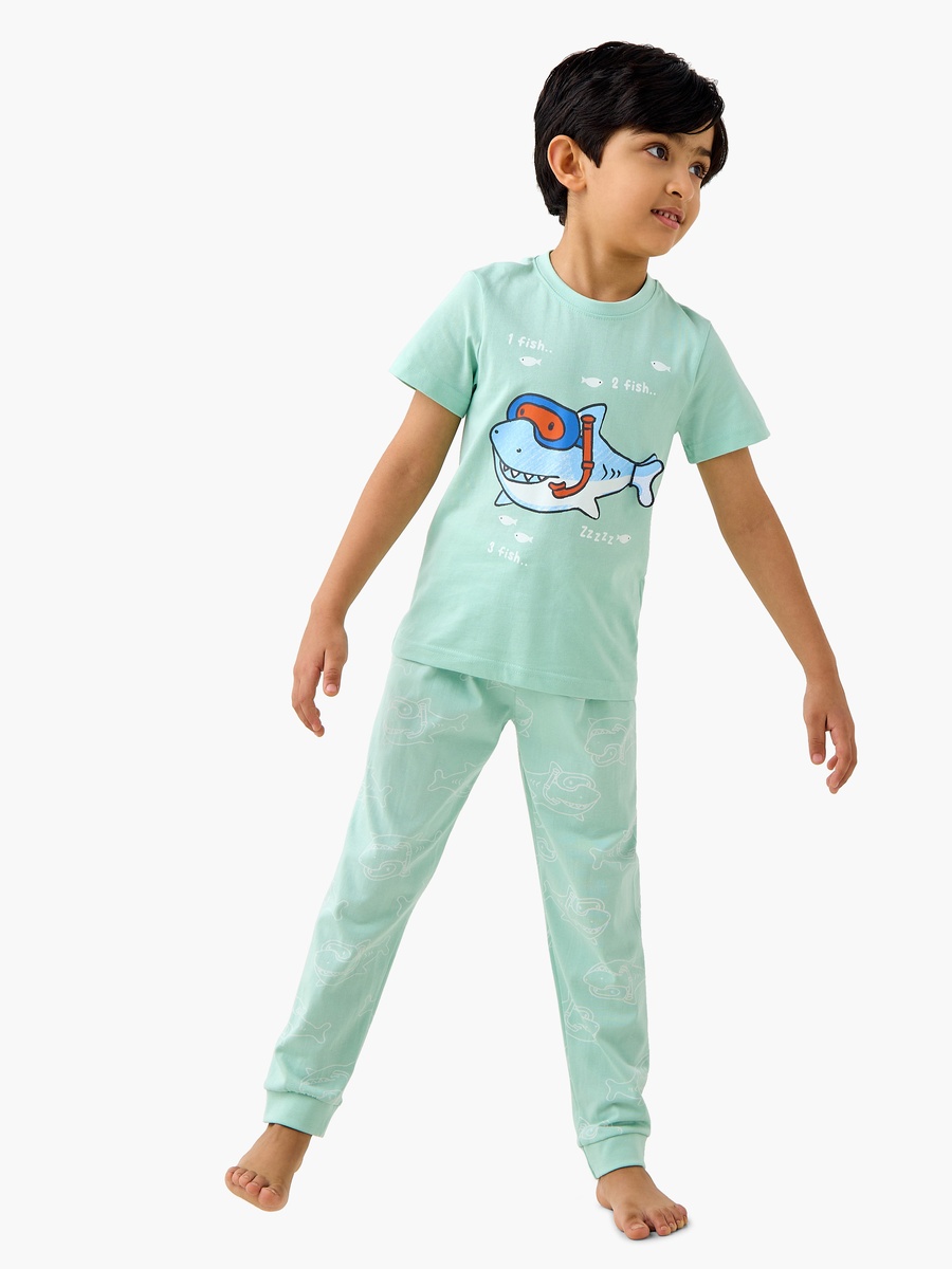Printed T-Shirts and Pyjamas - Set of 2
