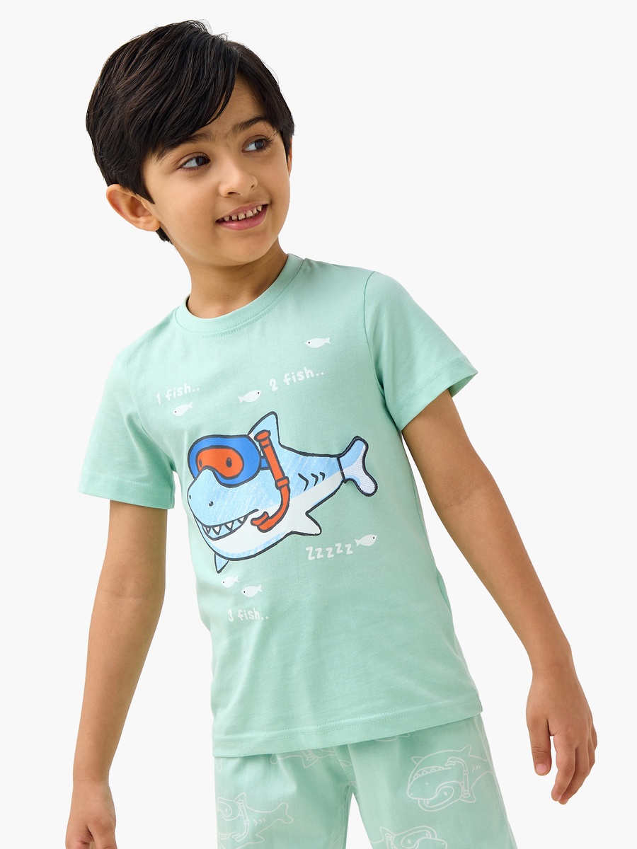 Printed T-Shirts and Pyjamas - Set of 2