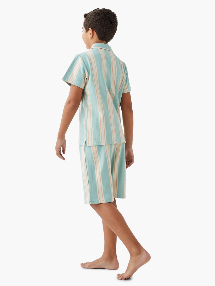 Striped Shirt and Shorts Set