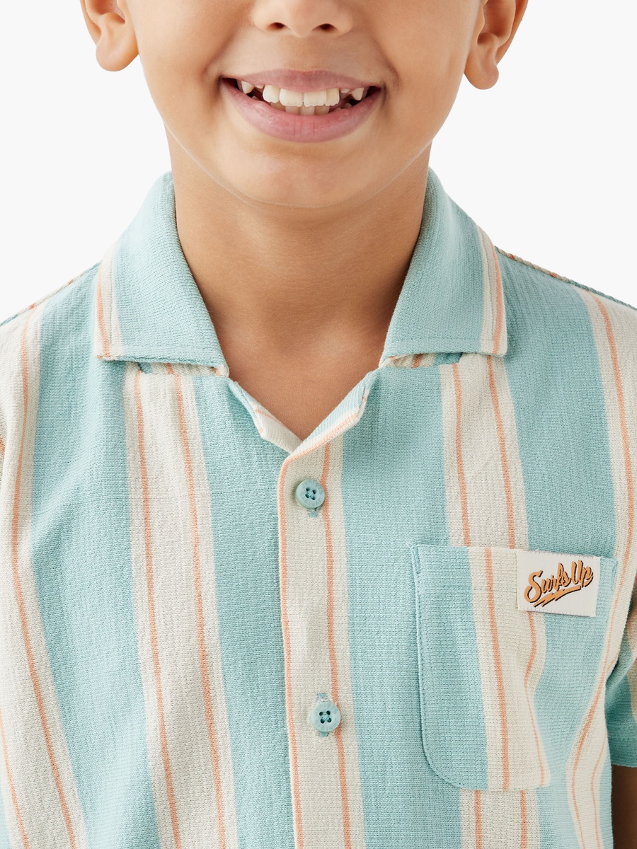 Striped Shirt and Shorts Set