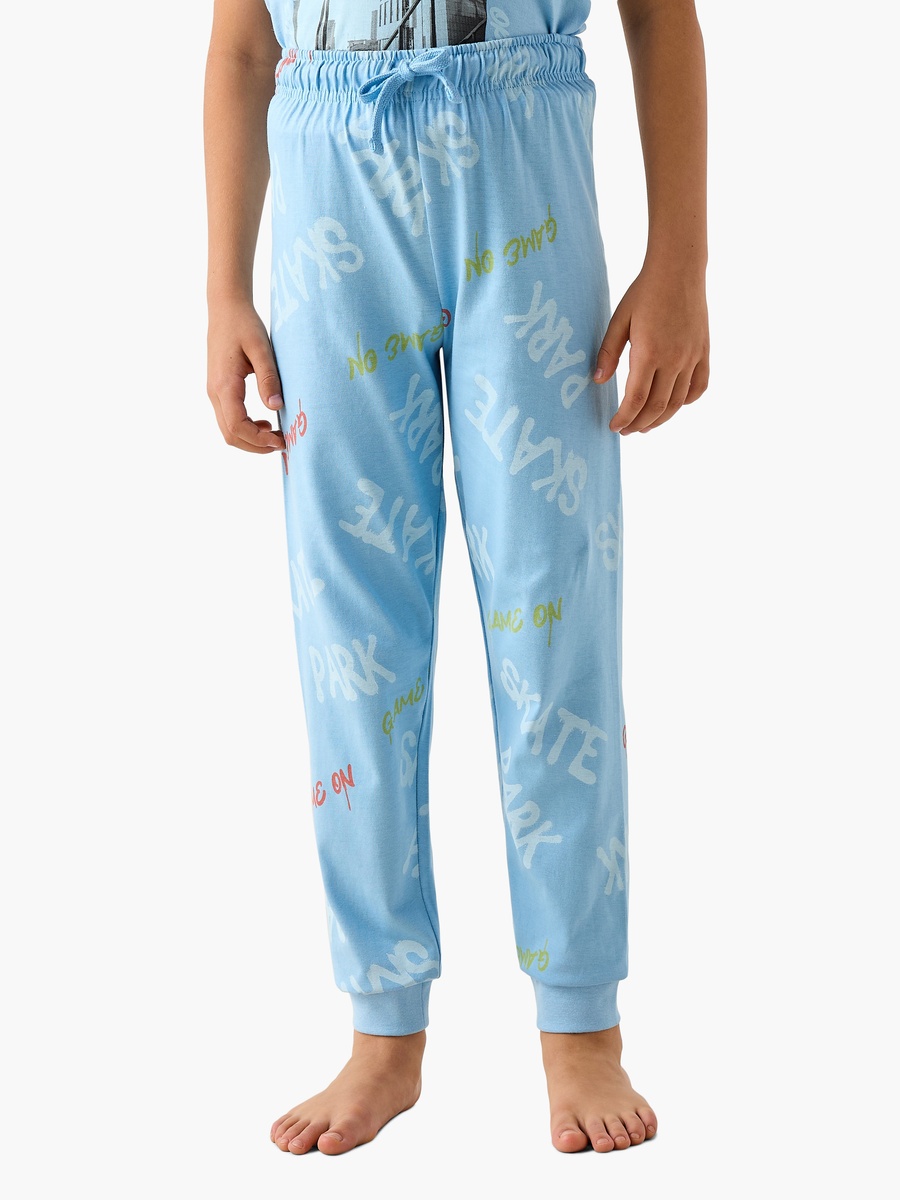 Skate Print T-Shirt and Pyjama Set