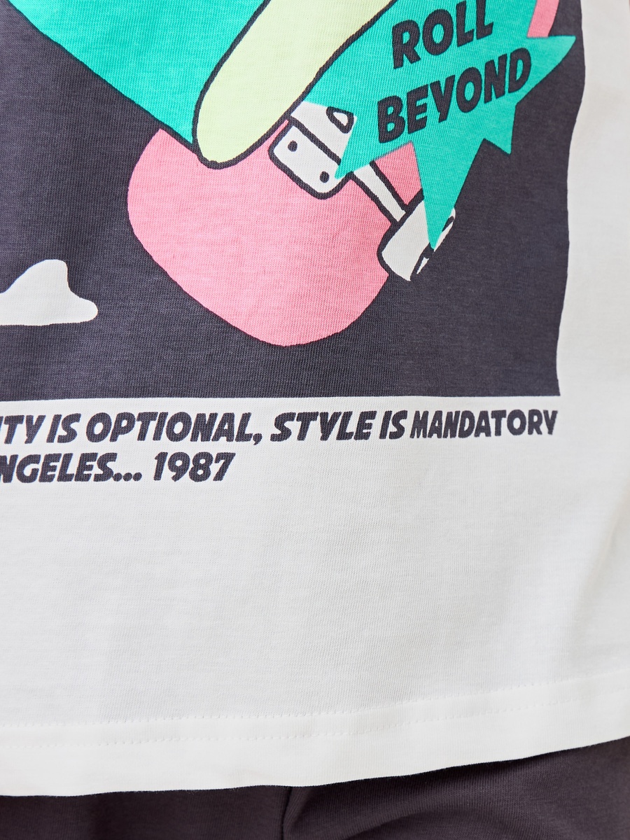 Printed T-Shirt and Pyjama Set