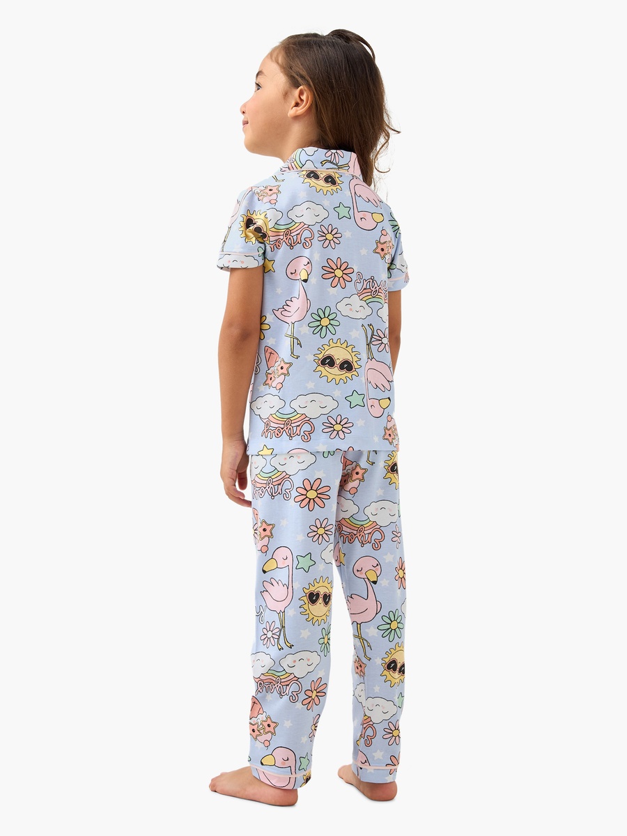 All-Over Printed Shirt and Pyjama Set