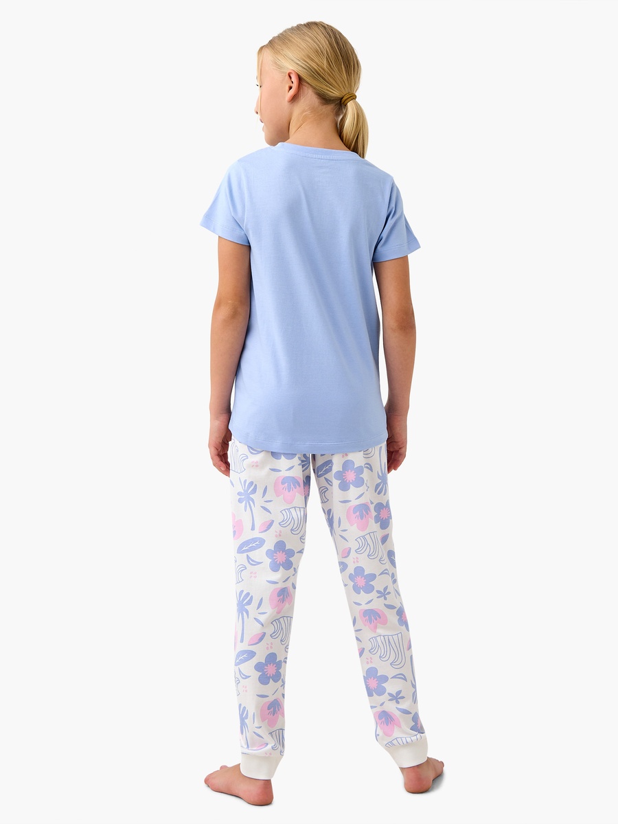 Floral Print T-Shirt and Pyjama Set