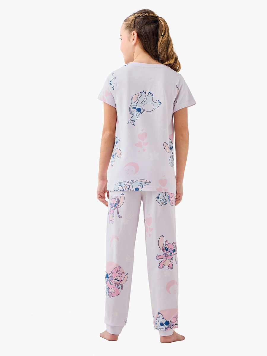 Stitch and Angel Print T-Shirt and Pyjama Set