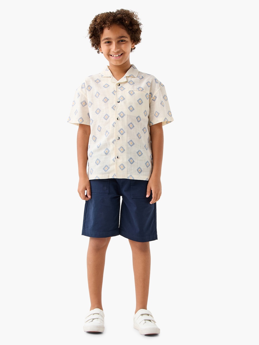 Printed Shirt and Shorts Set
