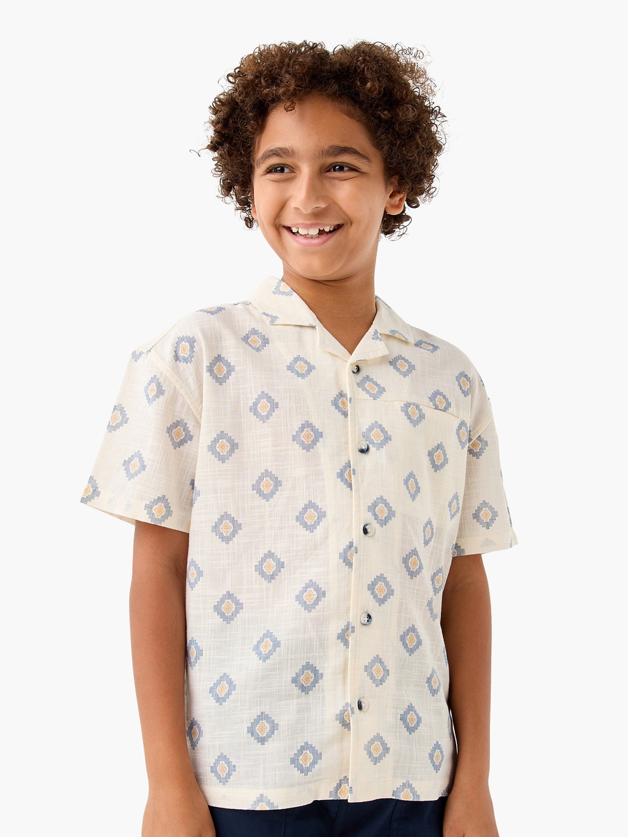Printed Shirt and Shorts Set