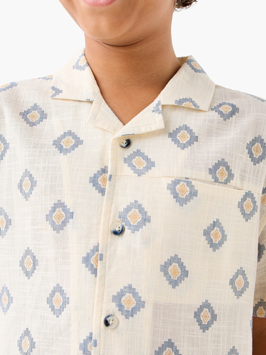 Printed Shirt and Shorts Set