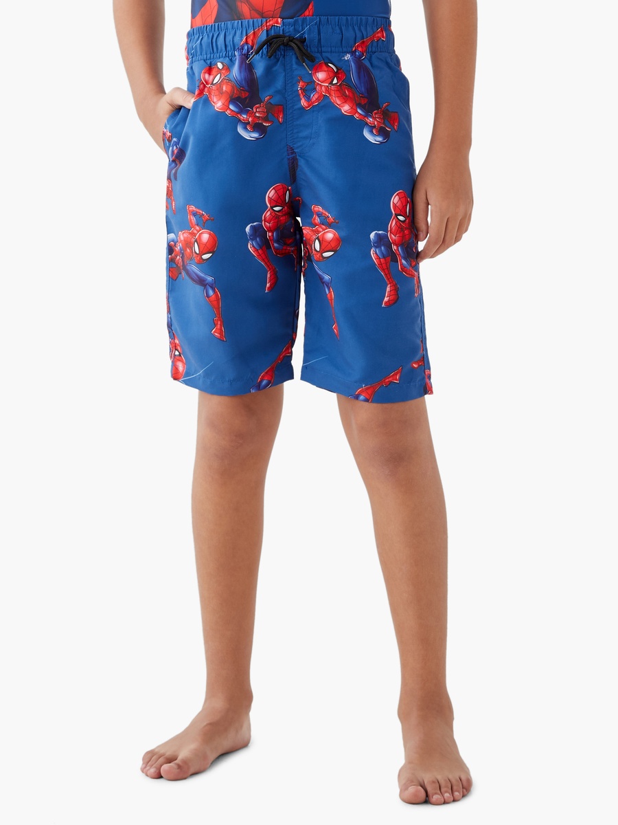 Spider-Man Graphic Print Swim T-Shirt and Shorts Set