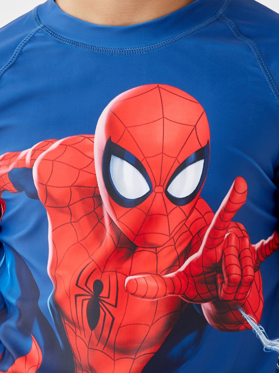 Spider-Man Graphic Print Swim T-Shirt and Shorts Set