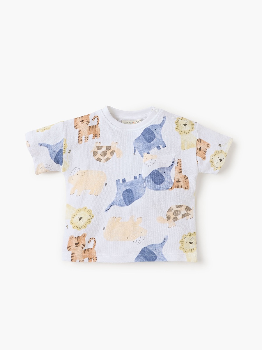 Animal Print T-Shirt and Shorts Set
