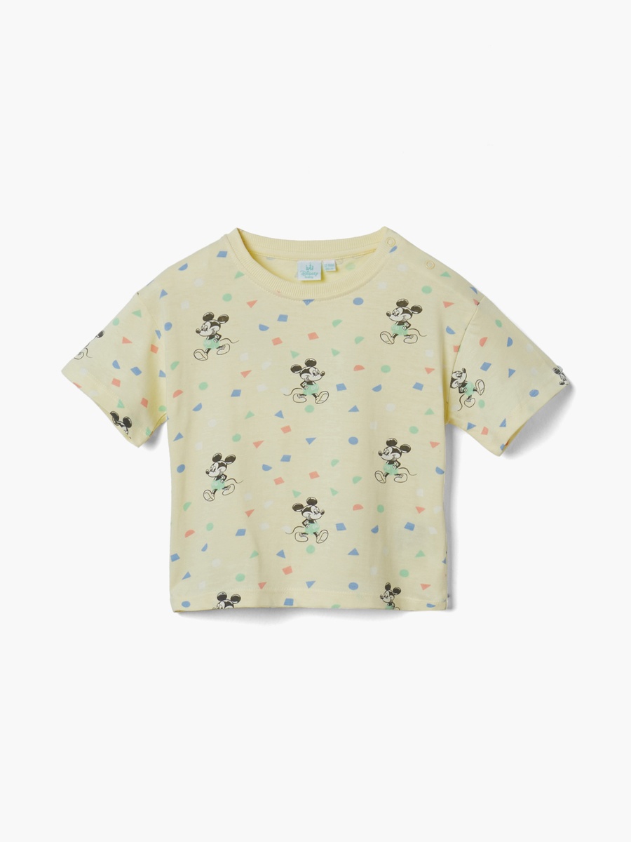 Mickey Mouse Print T-Shirt and Shorts Set