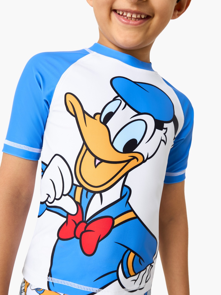 Donald Duck Print Swim T-Shirt and Shorts Set