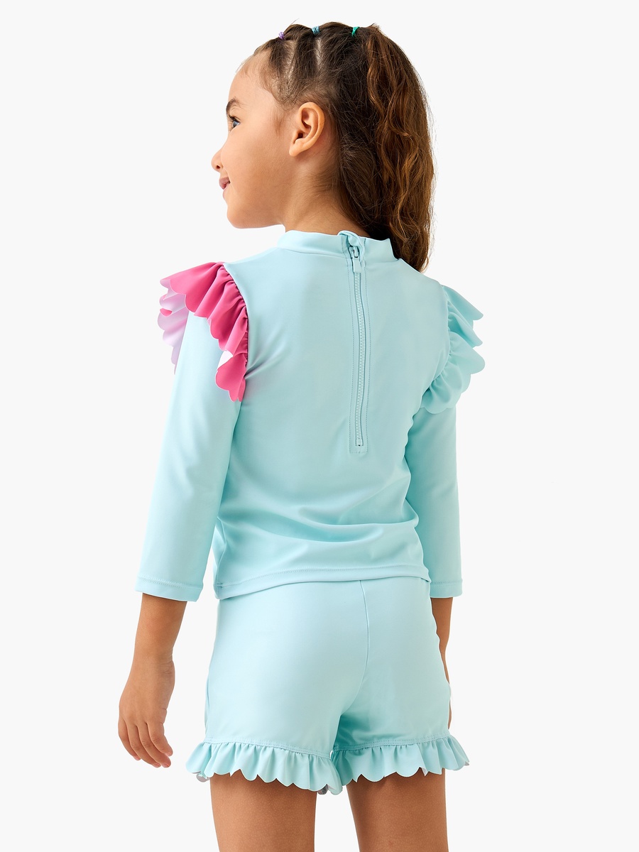 Butterfly Print Swim T-Shirt and Shorts Set