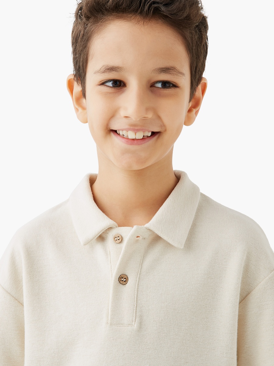 Solid Polo T-Shirt and Cargo Shorts Set