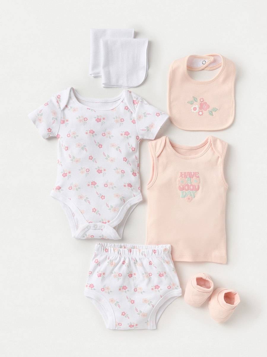 7-Piece Floral Print Clothing Gift Set
