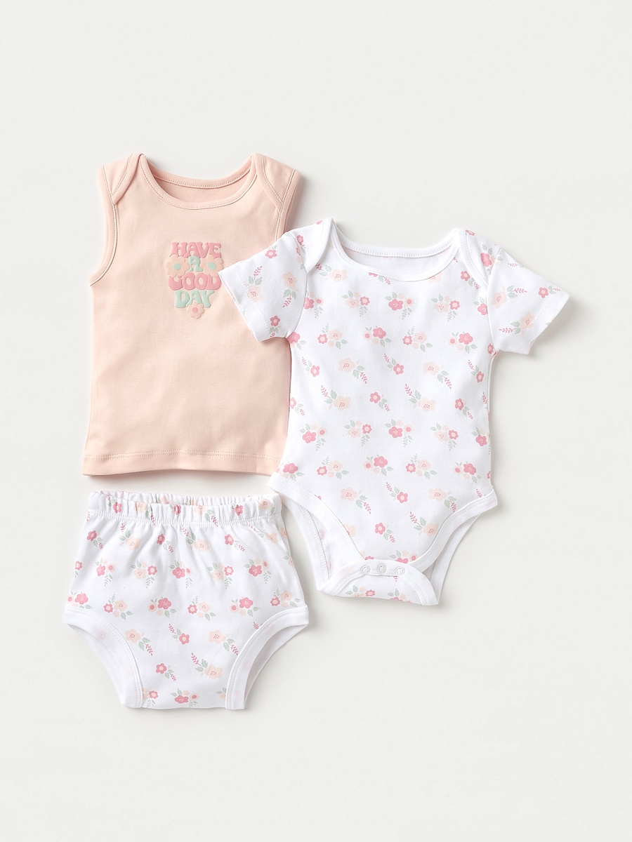 7-Piece Floral Print Clothing Gift Set